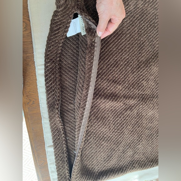 PotteryBarn ThrowPillow Covers (2/set) 24x24”, choc brown corduroy, side zipper. - Picture 2 of 7